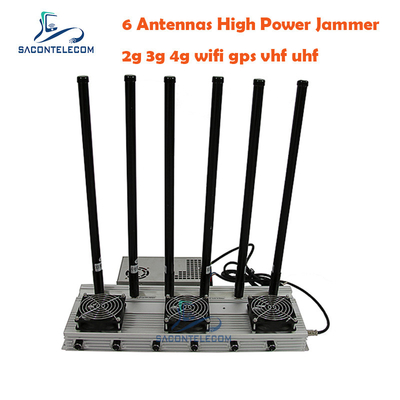 93w UHF LTE ضابط إشارة عالية الطاقة 2G 3G 4G WiFi GPS 6 قنوات